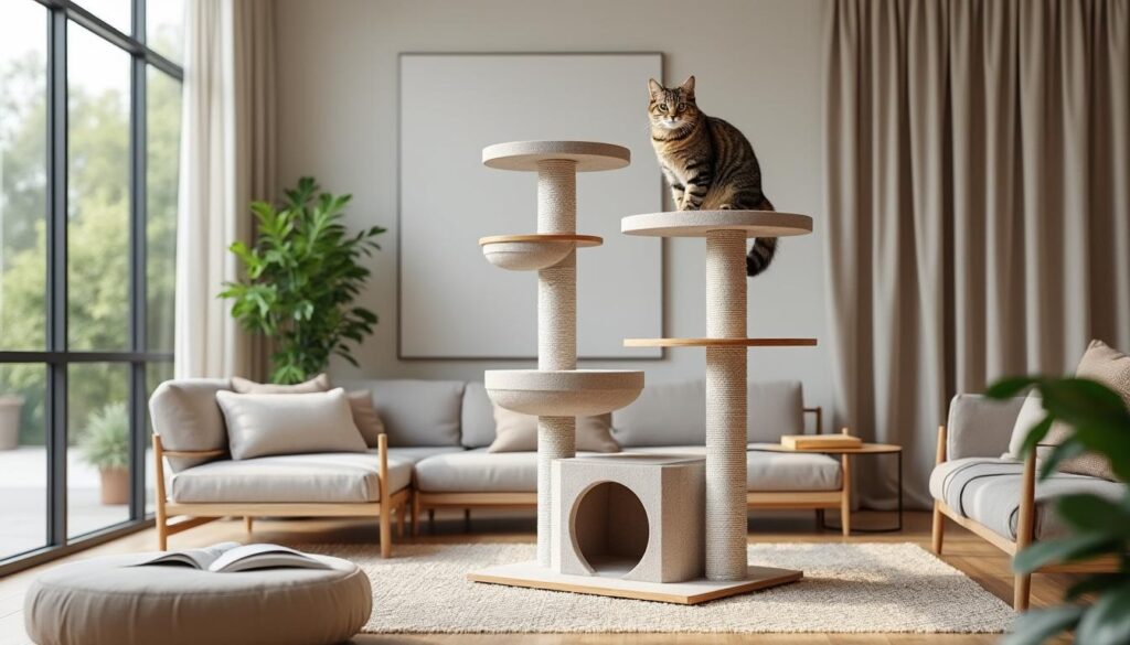 découvrez comment choisir un arbre à chat design qui s'intègre parfaitement à votre intérieur pour allier esthétique et confort pour votre chat.