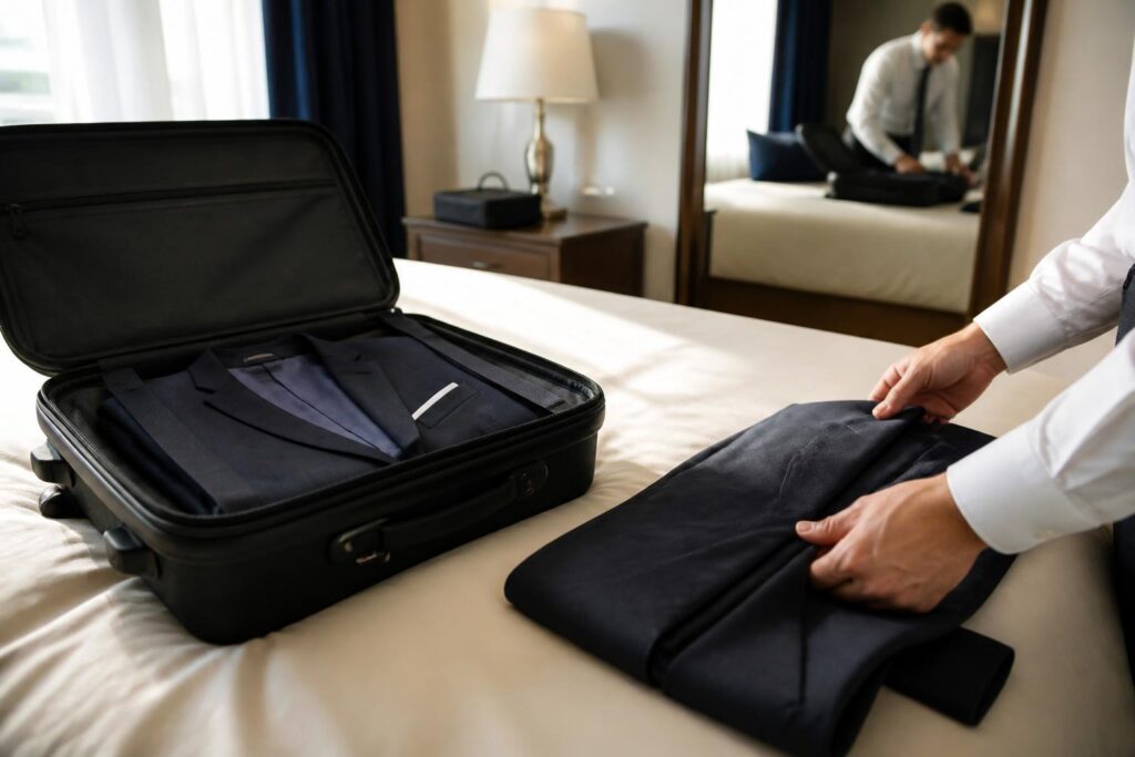 découvrez comment plier un costume dans une valise sans créer de plis, grâce à nos astuces pratiques pour préserver l’allure impeccable de votre tenue lors de vos déplacements.