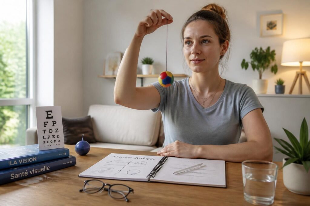 découvrez des exercices d'orthoptie simples à réaliser chez vous pour renforcer votre vue et améliorer votre confort visuel au quotidien.