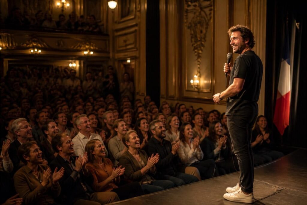 découvrez pourquoi l’humoriste canadien conquiert le cœur du public français grâce à son style unique, son humour authentique et sa capacité à créer un lien spécial avec les spectateurs.