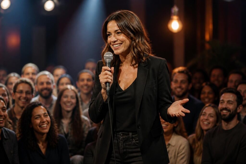 découvrez les raisons pour lesquelles l'humoriste française conquiert un public toujours plus large, grâce à son style unique et son humour accessible.