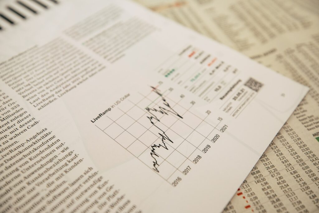 Daily newspaper economy stock market chart