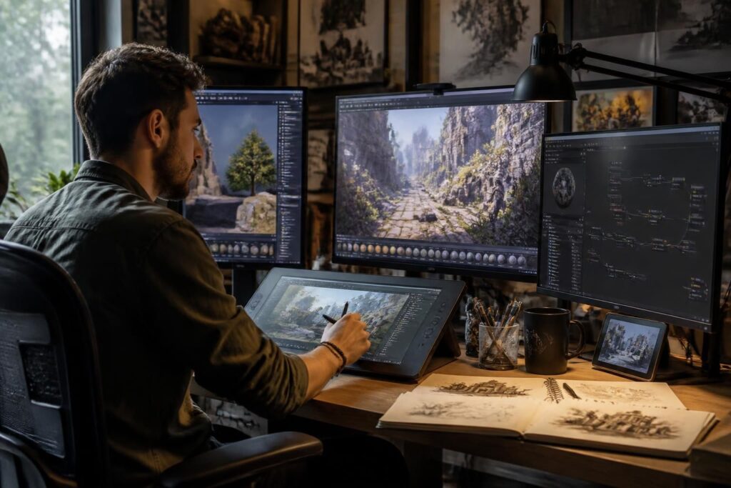 découvrez les compétences essentielles d'un graphiste de jeu vidéo pour concevoir des univers immersifs et captivants, alliant créativité, maîtrise technique et storytelling visuel.