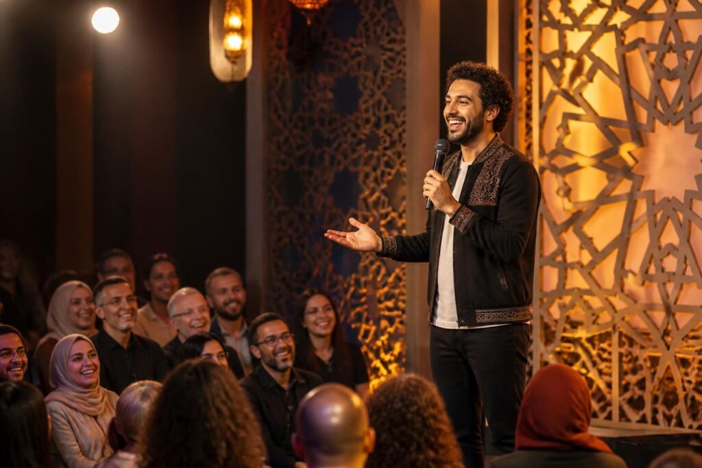 découvrez comment un humoriste arabe utilise le rire pour rapprocher cultures et générations, créant un pont unique d'humour et de compréhension.